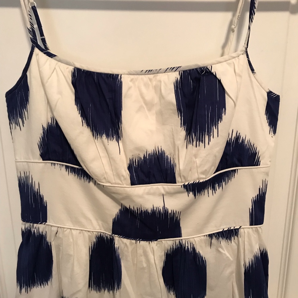 Kate Spade ♠️  Caroline Blue & White Dot Cotton Summer Dress, Size 6 - Picture 5 of 8